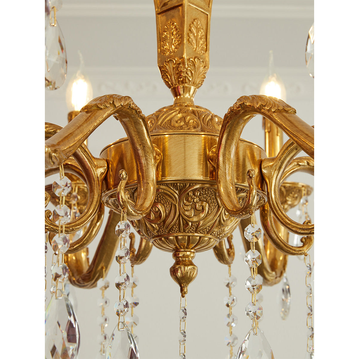 Bellamy Brass Candle Chandelier