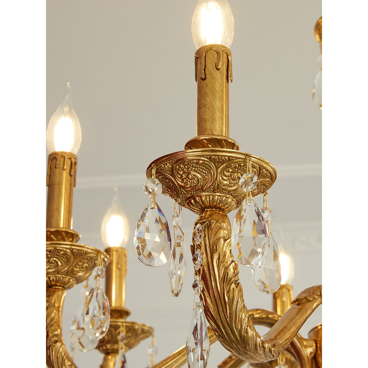 Bellamy Brass Candle Chandelier