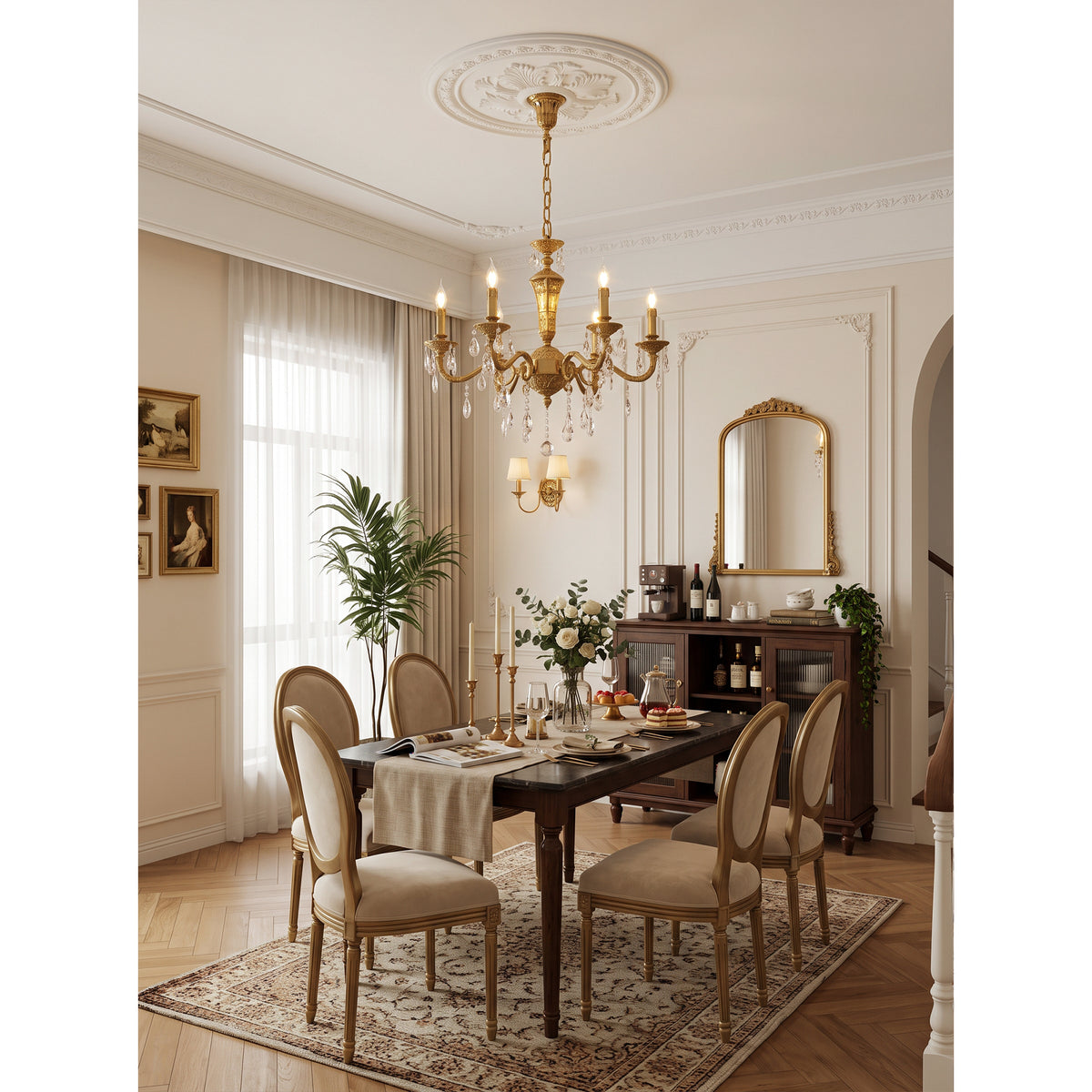 Bellamy Brass Candle Chandelier