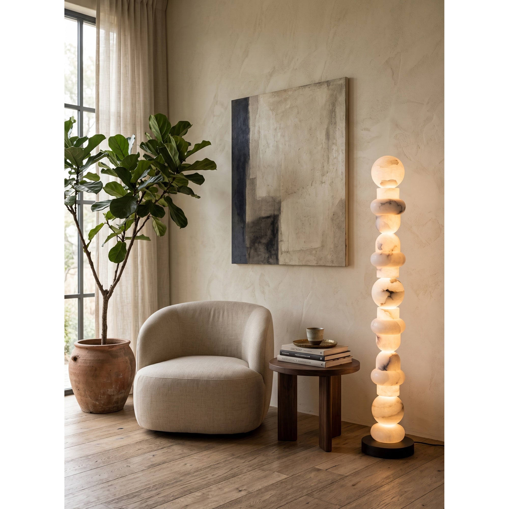 Belmont Alabaster Floor Lamp