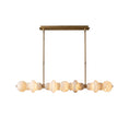 Bild in Galerie-Betrachter laden, Belmont Brass Alabaster Linear Chandelier
