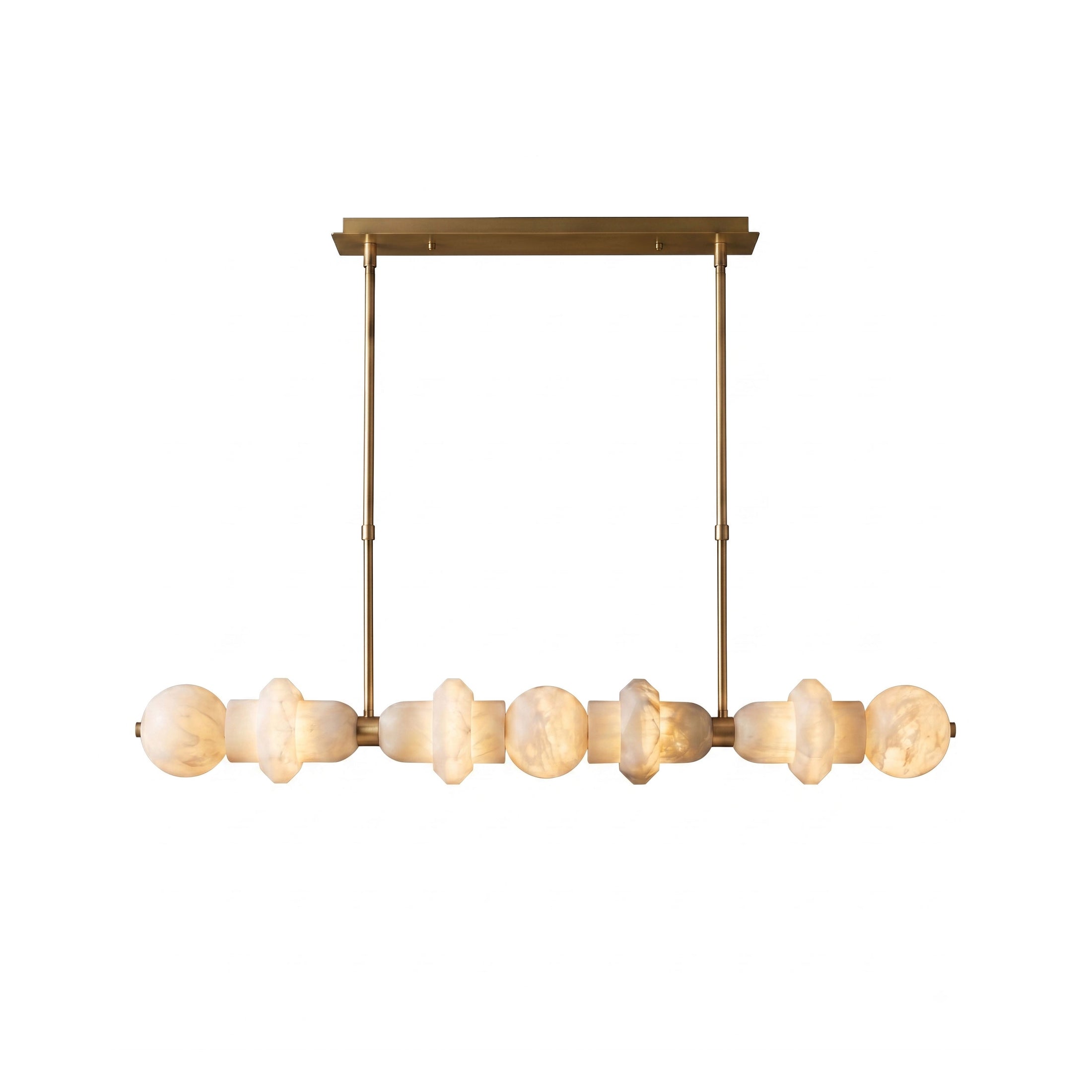 Belmont Brass Alabaster Linear Chandelier
