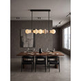 Bild in Galerie-Betrachter laden, Belmont Brass Alabaster Linear Chandelier
