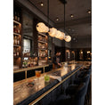 Bild in Galerie-Betrachter laden, Belmont Brass Alabaster Linear Chandelier
