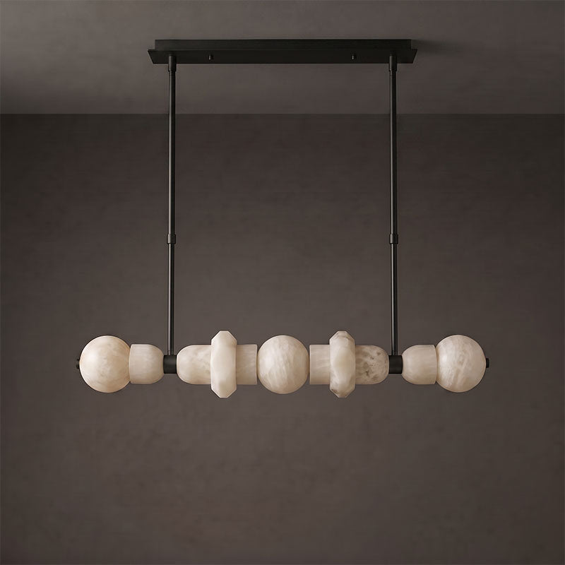 Belmont Brass Alabaster Linear Chandelier