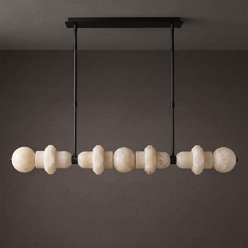 Belmont Brass Alabaster Linear Chandelier