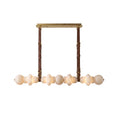 Bild in Galerie-Betrachter laden, Belmont Leather Alabaster Linear Chandelier
