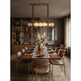 Bild in Galerie-Betrachter laden, Belmont Leather Alabaster Linear Chandelier
