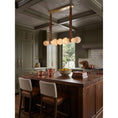 Bild in Galerie-Betrachter laden, Belmont Leather Alabaster Linear Chandelier
