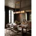 Bild in Galerie-Betrachter laden, Belmont Leather Alabaster Linear Chandelier
