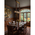 Bild in Galerie-Betrachter laden, Belmont Leather Alabaster Linear Chandelier

