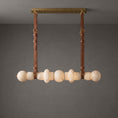 Bild in Galerie-Betrachter laden, Belmont Leather Alabaster Linear Chandelier
