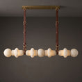 Bild in Galerie-Betrachter laden, Belmont Leather Alabaster Linear Chandelier
