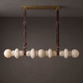 Bild in Galerie-Betrachter laden, Belmont Leather Alabaster Linear Chandelier
