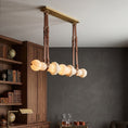 Bild in Galerie-Betrachter laden, Belmont Leather Alabaster Linear Chandelier
