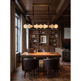 Bild in Galerie-Betrachter laden, Belmont Leather Alabaster Linear Chandelier
