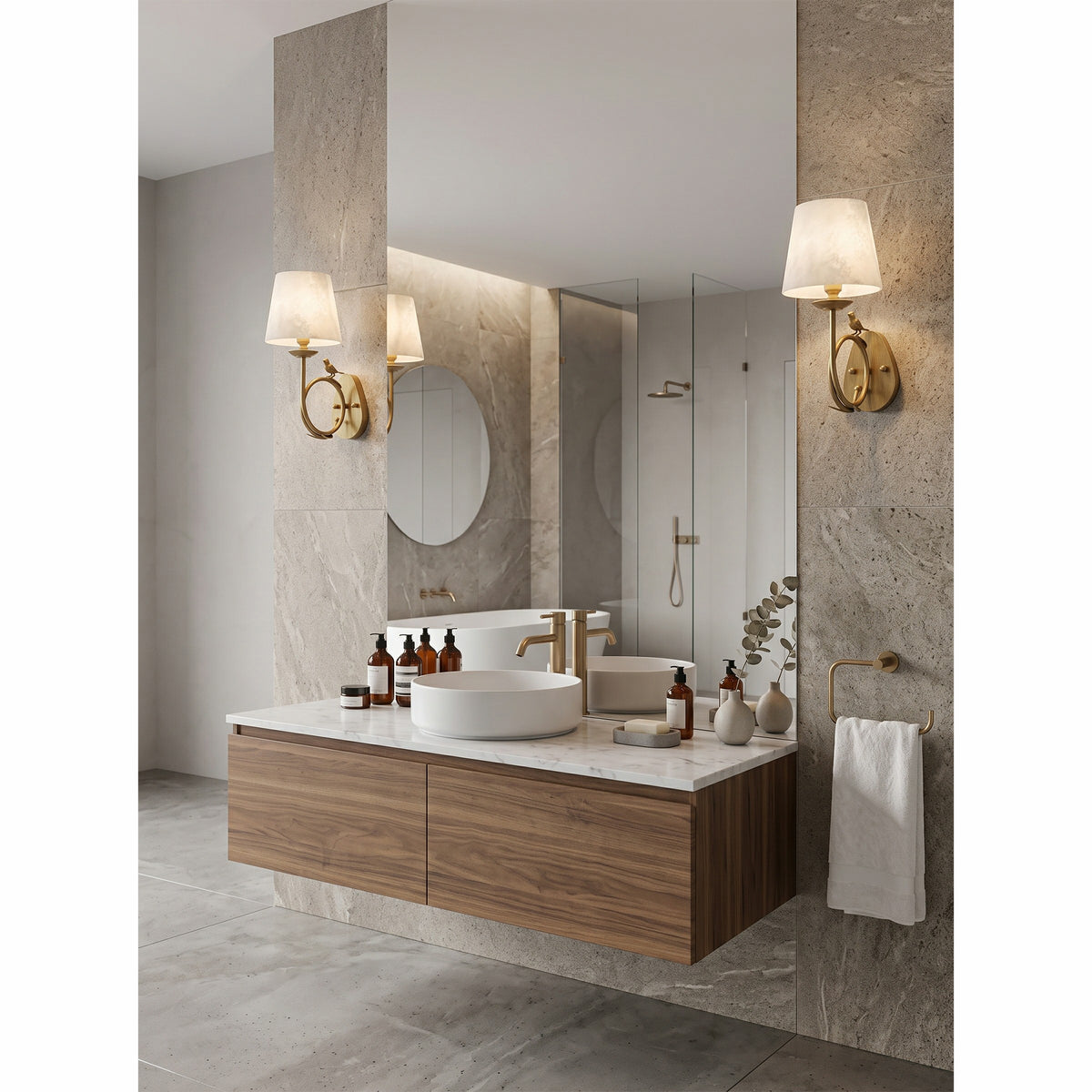 Bird Alabaster Wall Sconce