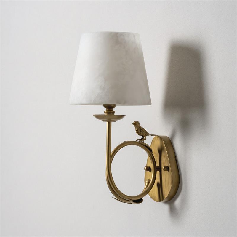 Bird Alabaster Wall Sconce