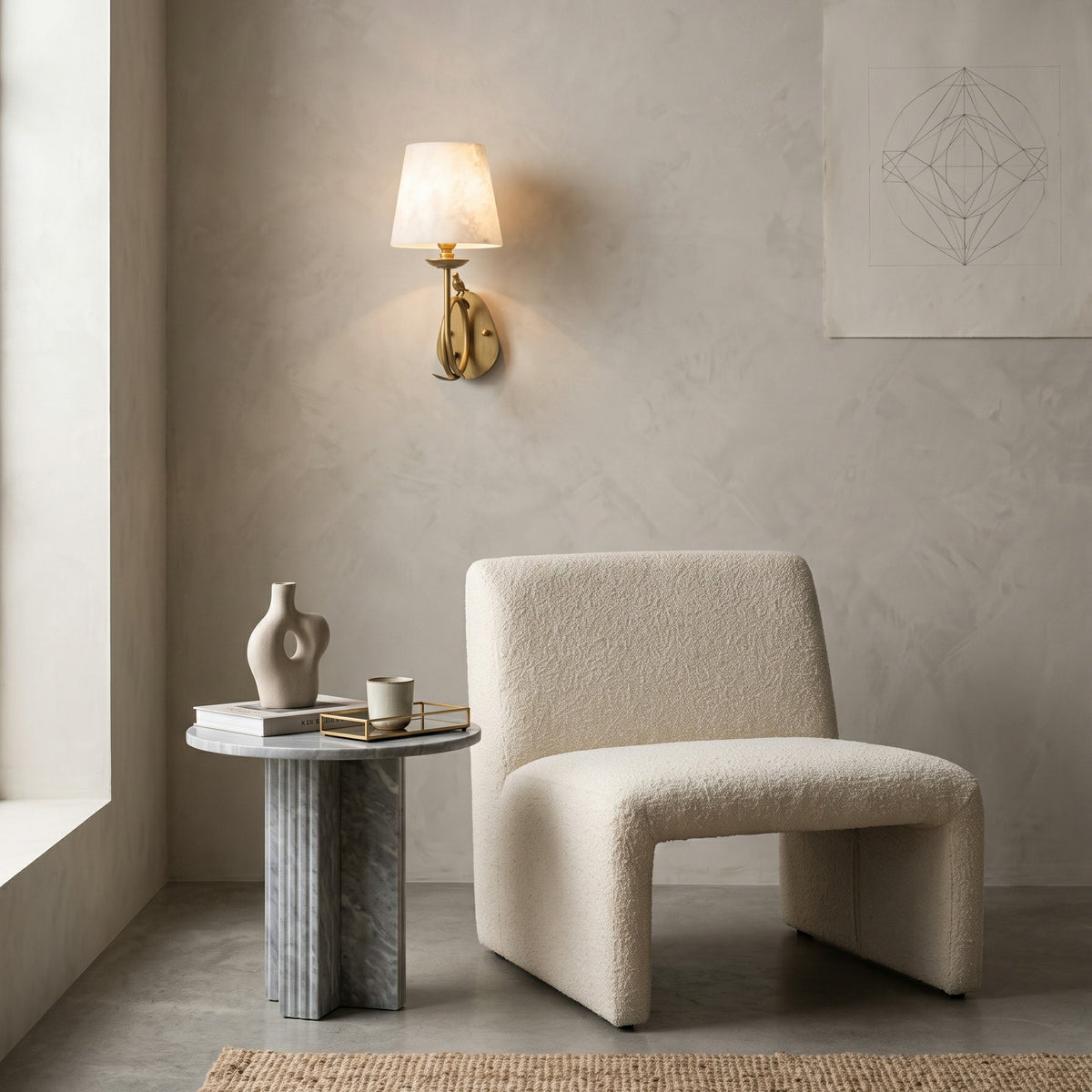 Bird Alabaster Wall Sconce