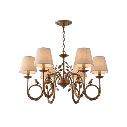 Bird Fabric Chandelier