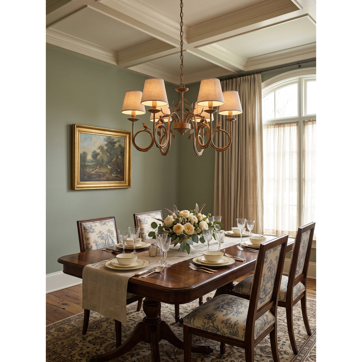 Bird Fabric Chandelier – detail 7