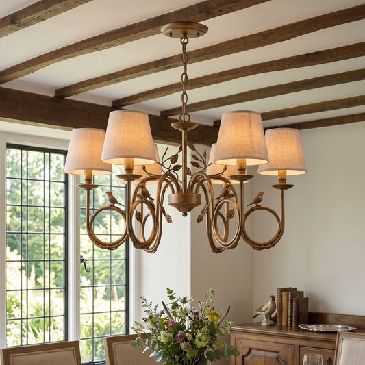 Bird Fabric Chandelier – detail 2