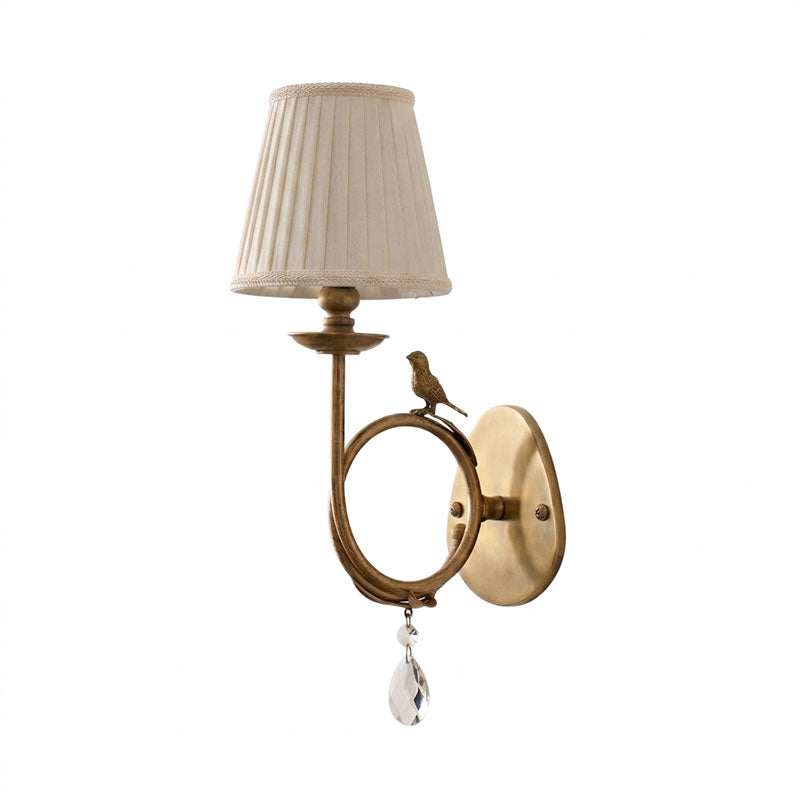 Bird Fabric Wall Sconce