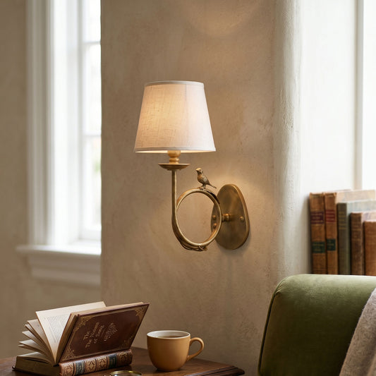 Bird Fabric Wall Sconce