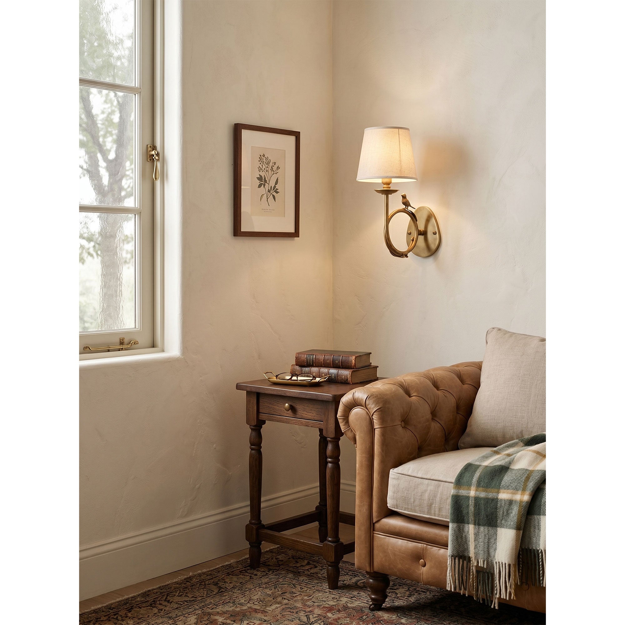 Bird Fabric Wall Sconce
