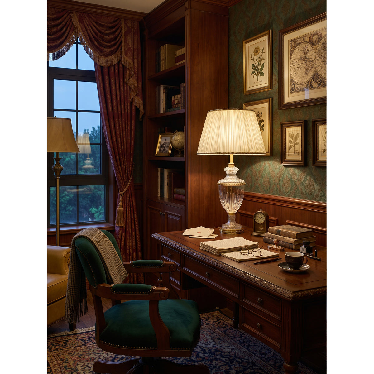 Lampe de Table Blenheim en Verre Urne
