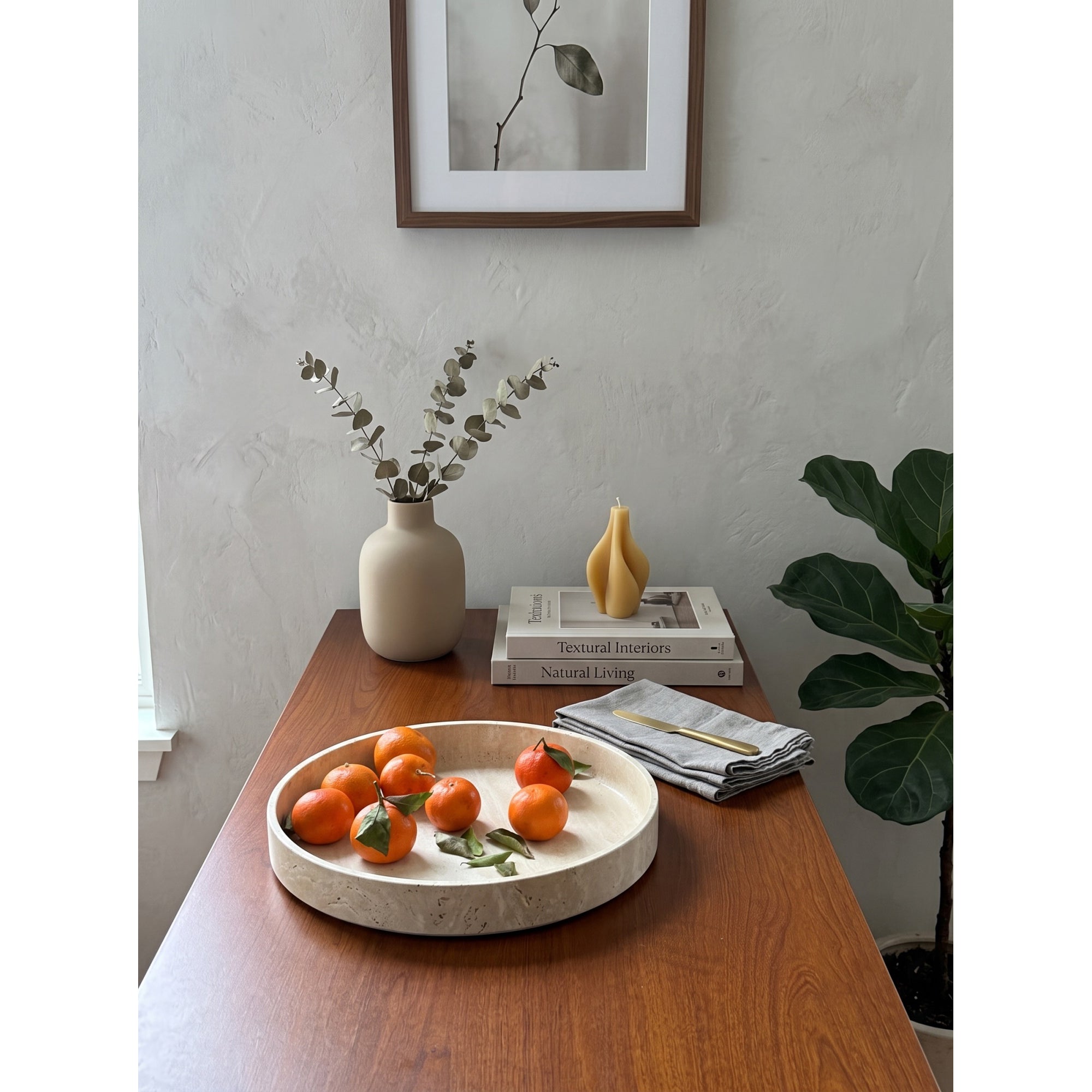 Bonita Round Stone Tray
