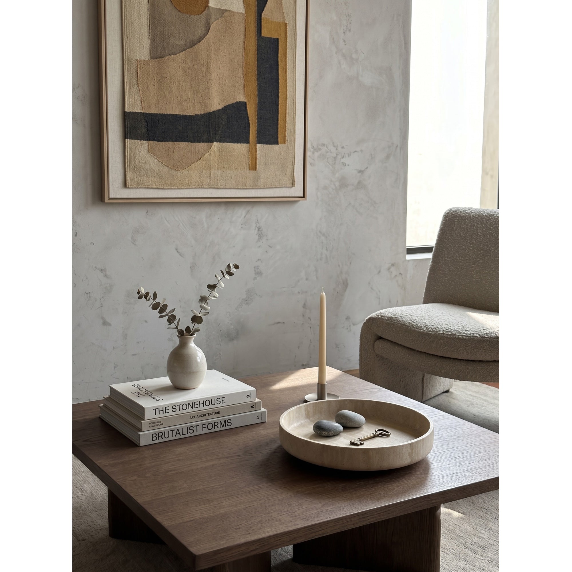 Bonita Round Stone Tray