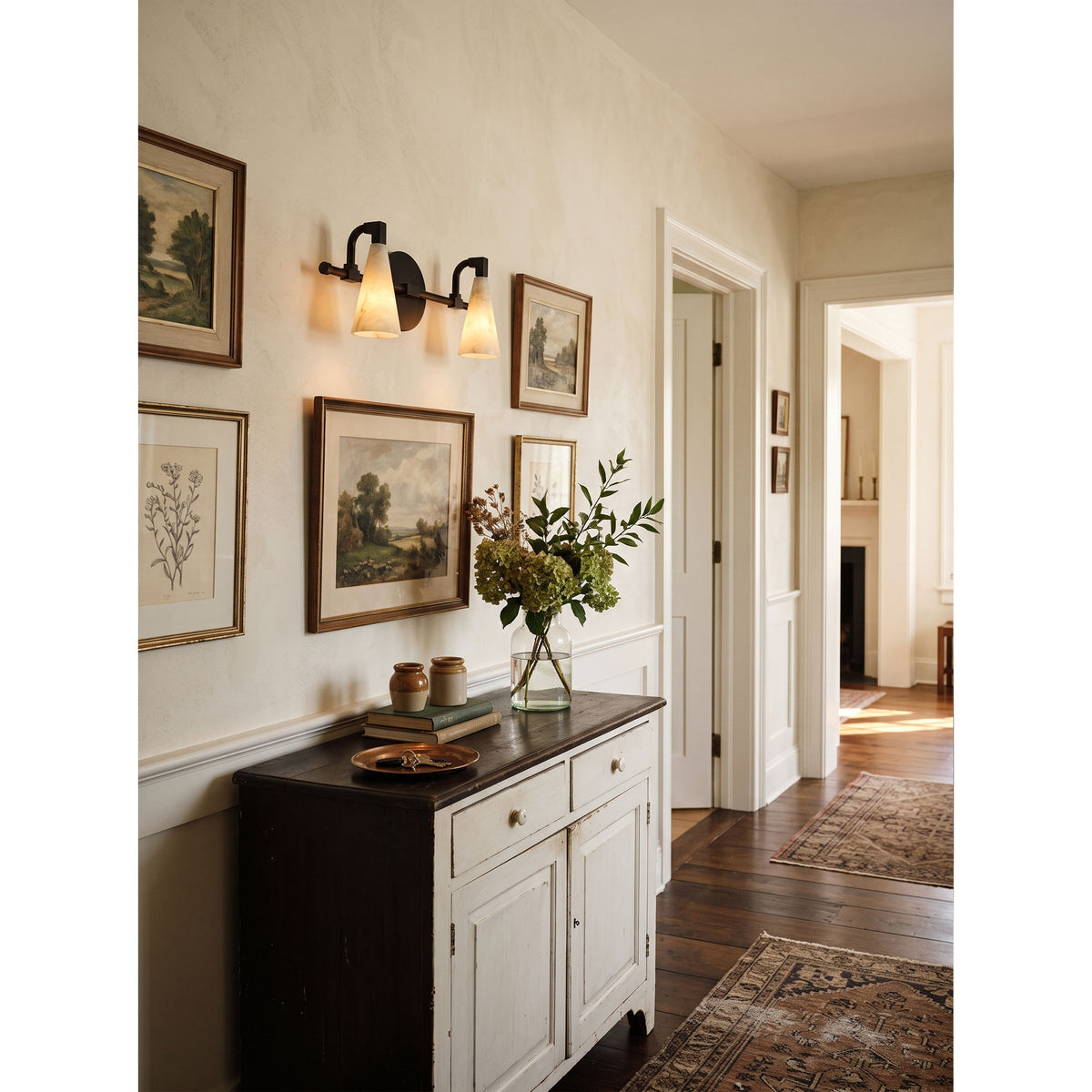 Bradley Vanity Alabaster Wall Sconce