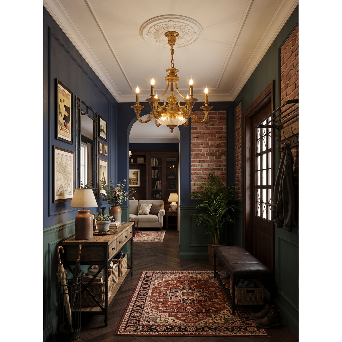 Bridgewater Brass Chandelier