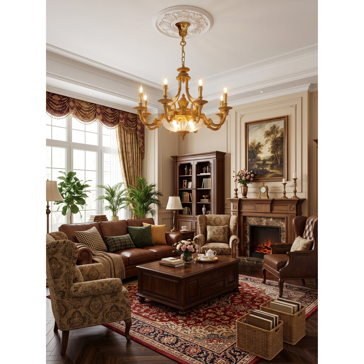 Bridgewater Brass Chandelier