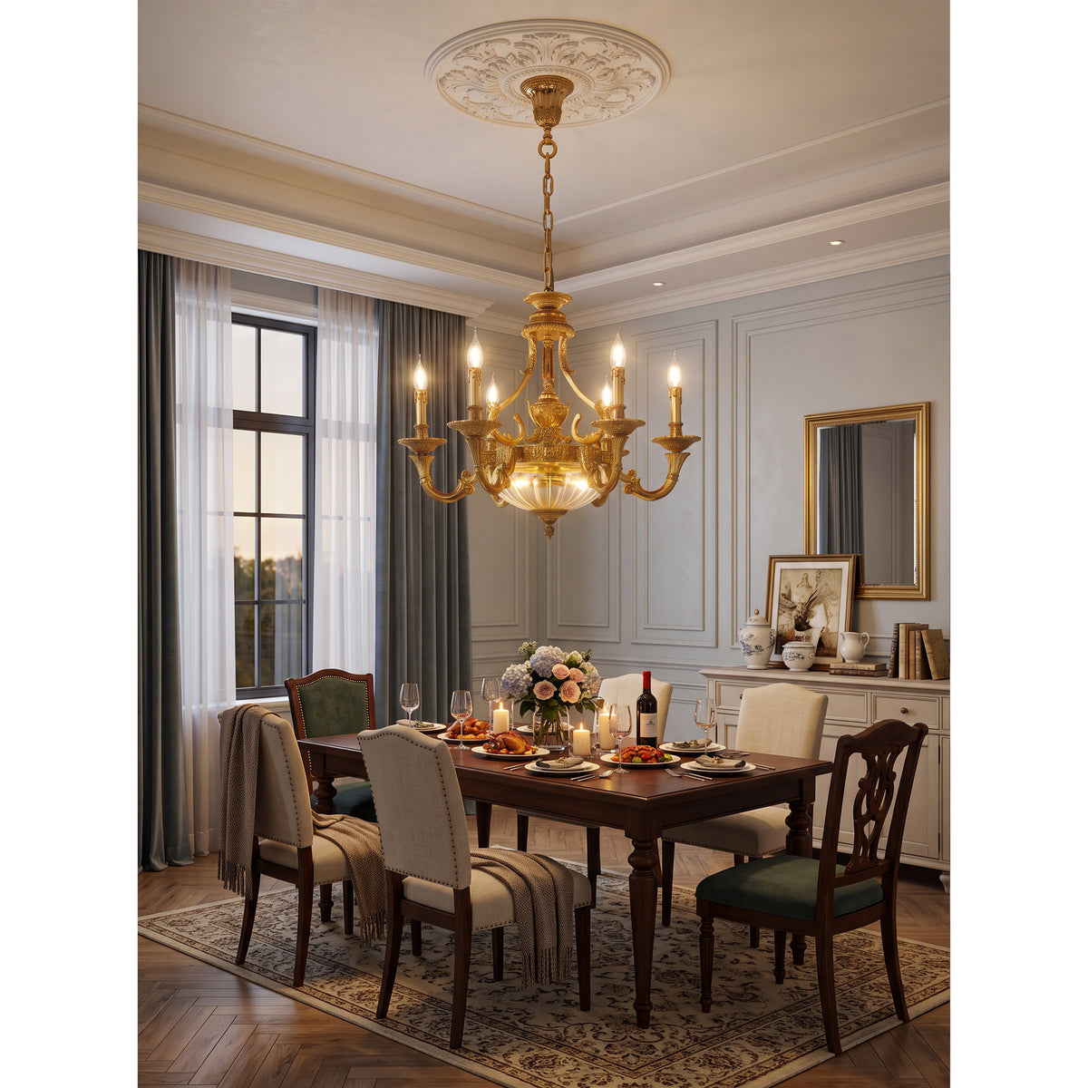 Bridgewater Brass Chandelier