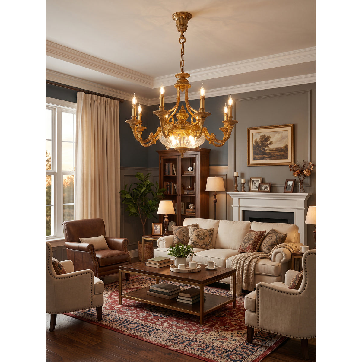Bridgewater Brass Chandelier