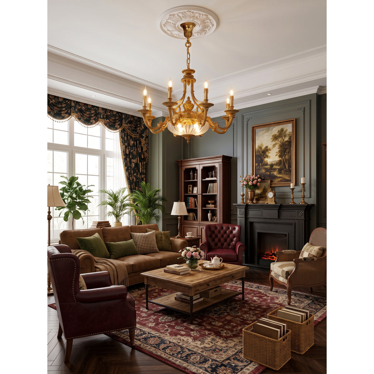 Bridgewater Brass Chandelier