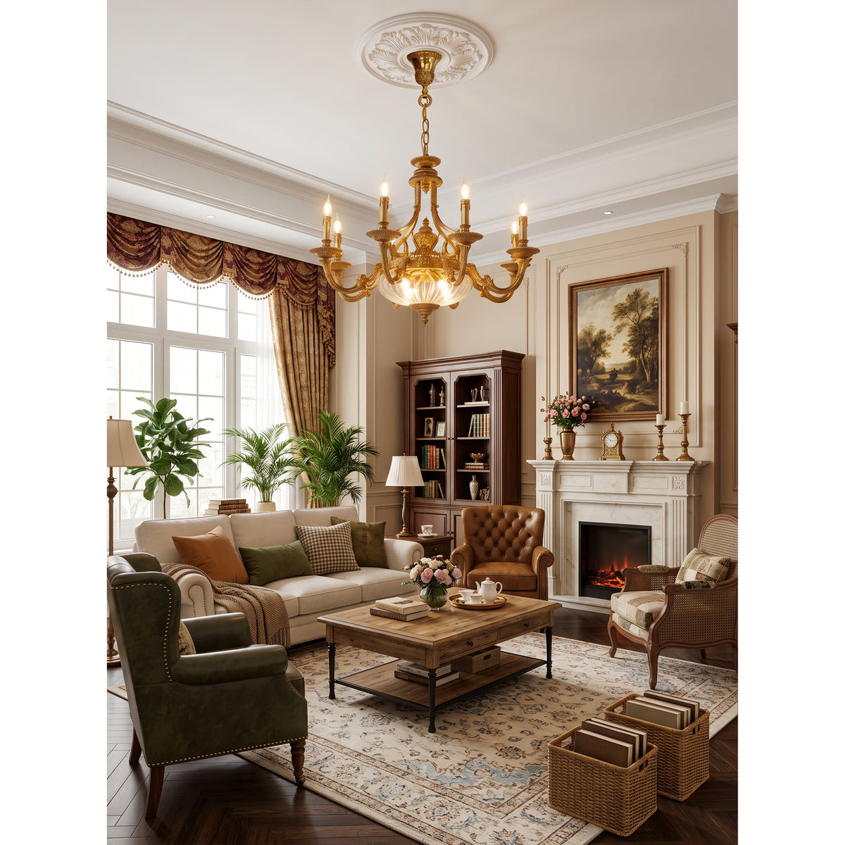 Bridgewater Brass Chandelier
