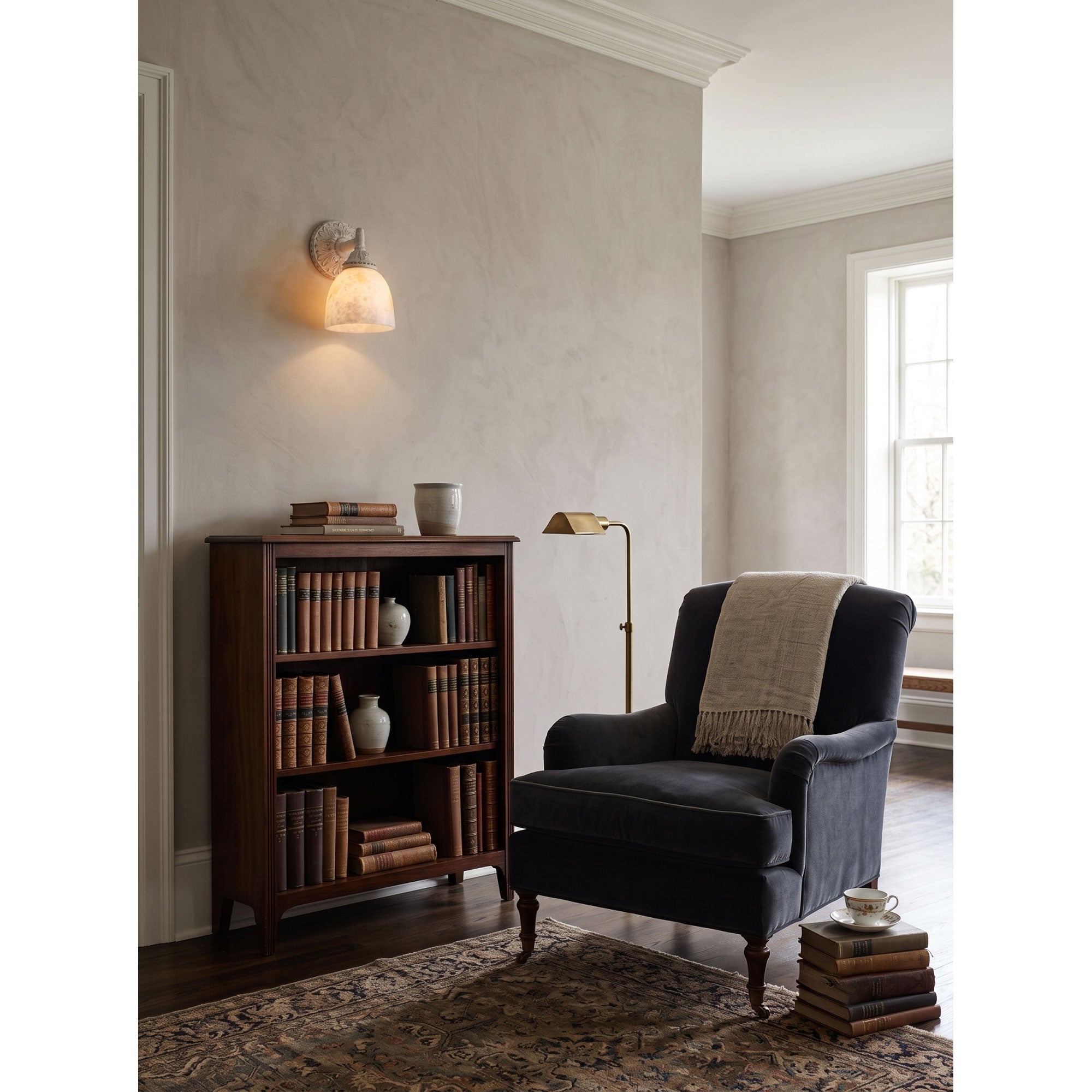 Brooks Vanity Alabaster Wall Sconce