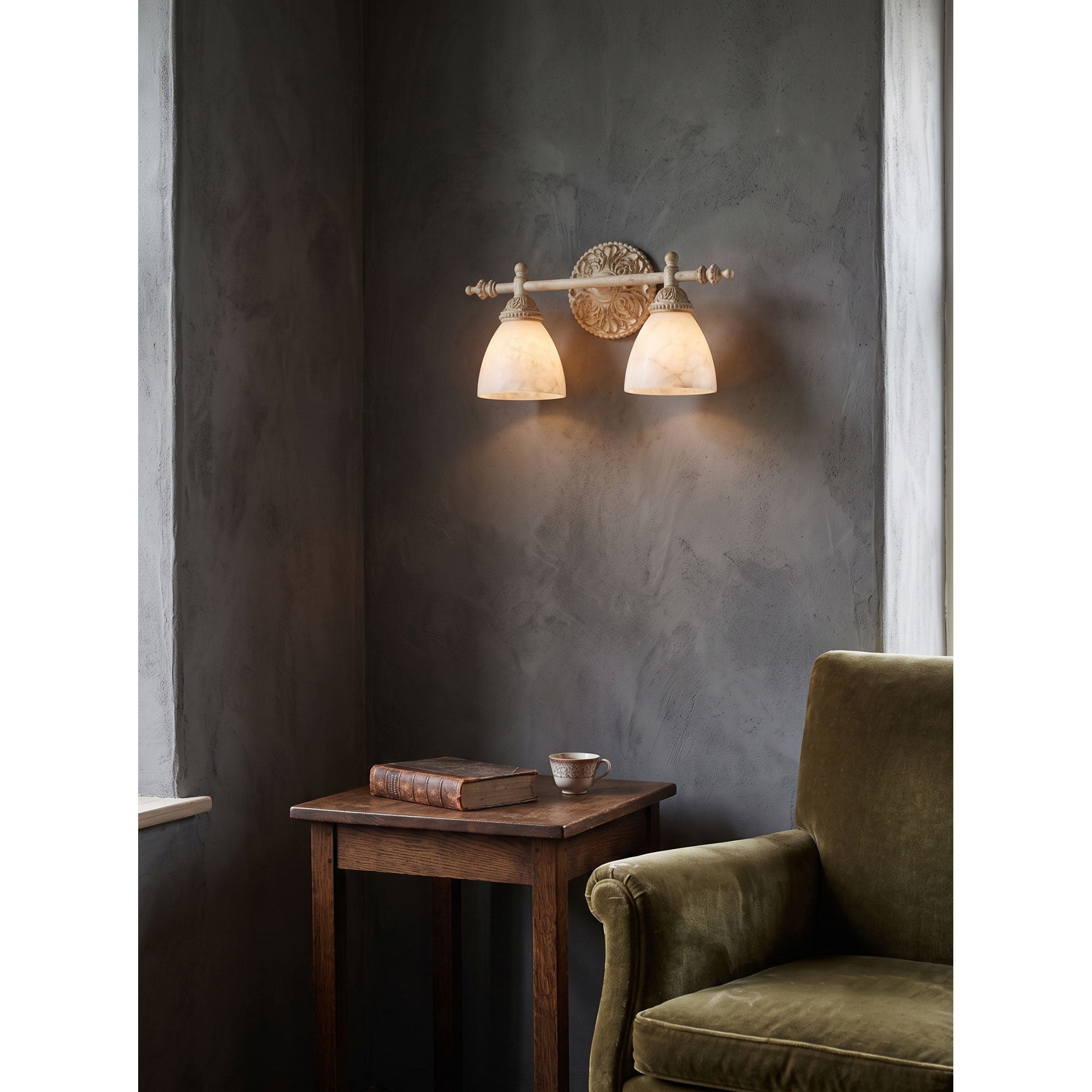 Brooks Vanity Alabaster Wall Sconce