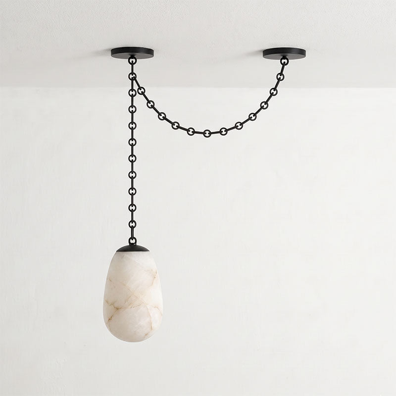 Bruckner Chain Alabaster Chandelier
