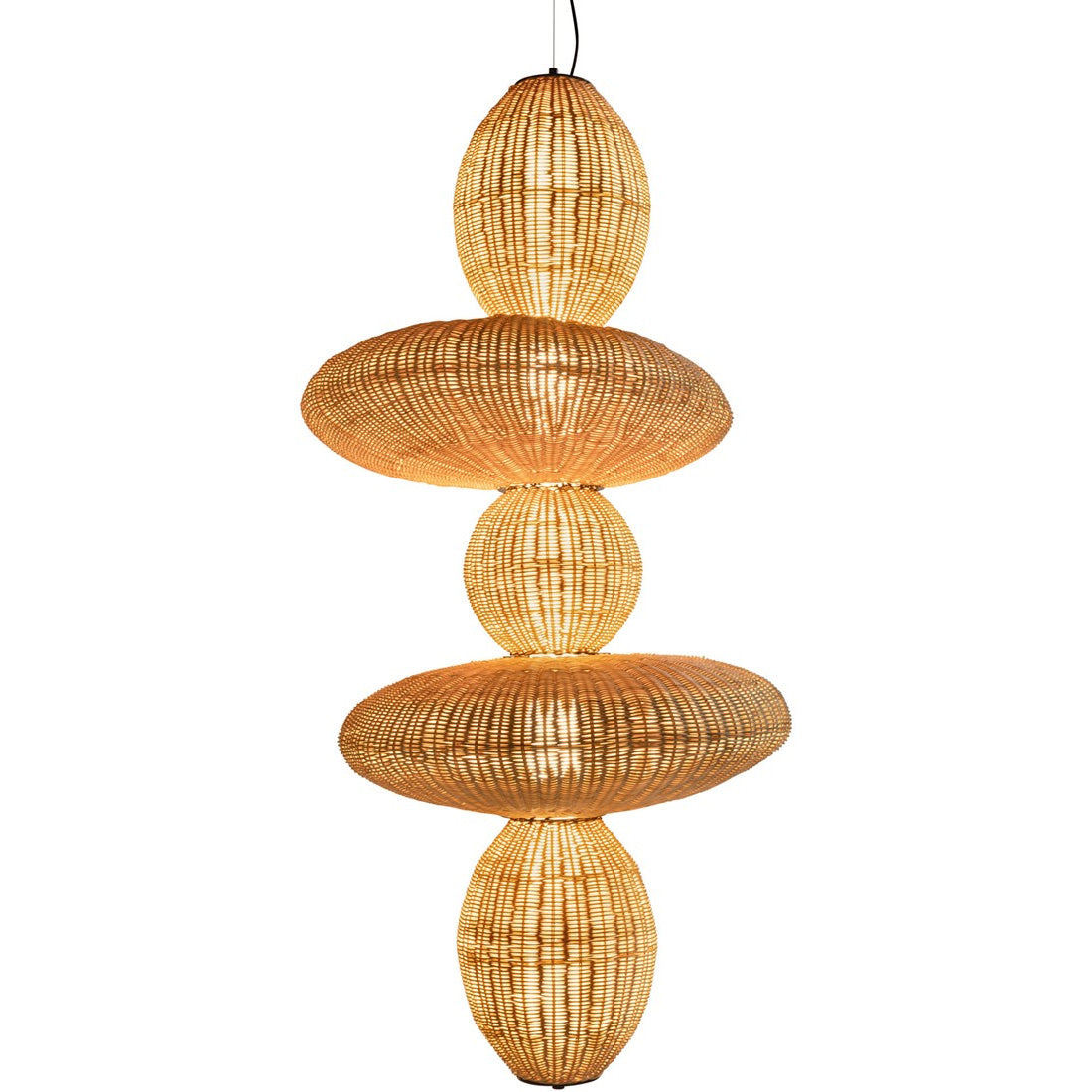 Bubbles Rattan Chandelier
