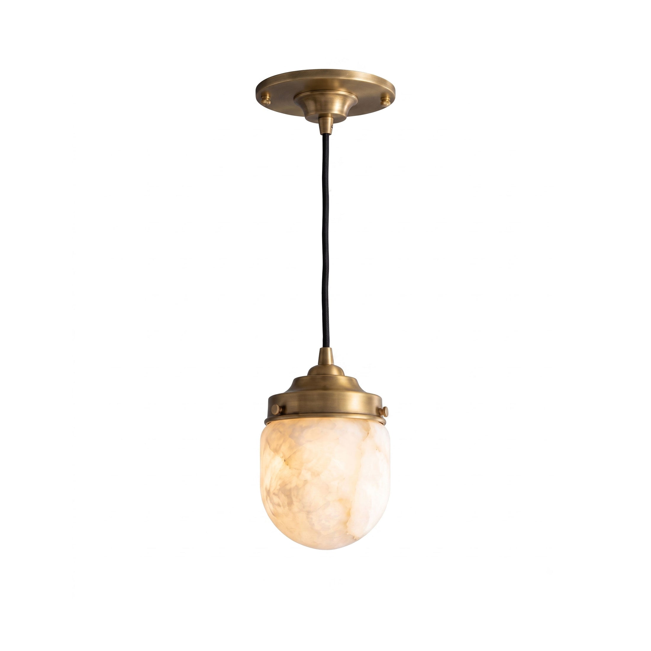Bullet-shaped Alabaster Pendant Lamp