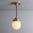 Load image into Gallery viewer, Bullet-shaped Alabaster Pendant Lamp
