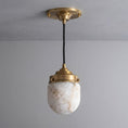 Load image into Gallery viewer, Bullet-shaped Alabaster Pendant Lamp
