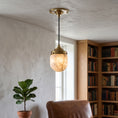 Load image into Gallery viewer, Bullet-shaped Alabaster Pendant Lamp
