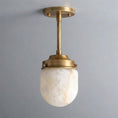 Load image into Gallery viewer, Bullet-shaped Alabaster Semi-Flush Mount Ceiling Light

