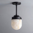 Load image into Gallery viewer, Bullet-shaped Alabaster Semi-Flush Mount Ceiling Light
