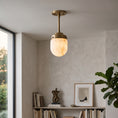 Load image into Gallery viewer, Bullet-shaped Alabaster Semi-Flush Mount Ceiling Light
